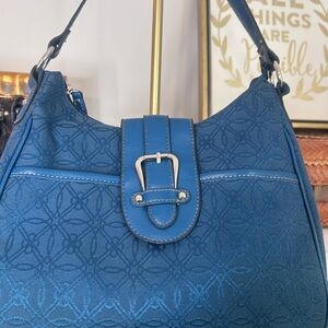 Croft & Barrow Blue Geometric Shoulder Bag